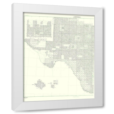 Texas West Texas Quad - USGS 1975 White Modern Wood Framed Art Print by USGS