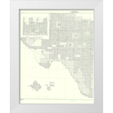 Texas West Texas Quad - USGS 1975 White Modern Wood Framed Art Print by USGS