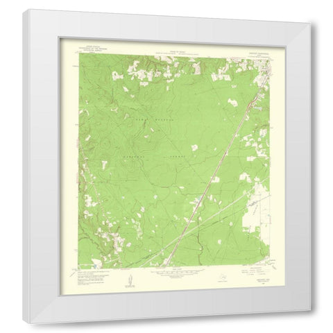 Westcott Texas Quad - USGS 1959 White Modern Wood Framed Art Print by USGS