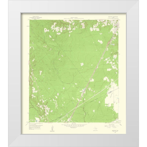 Westcott Texas Quad - USGS 1959 White Modern Wood Framed Art Print by USGS