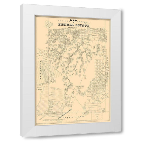 Encinal, Webb Texas - Walsh 1879 White Modern Wood Framed Art Print by Walsh