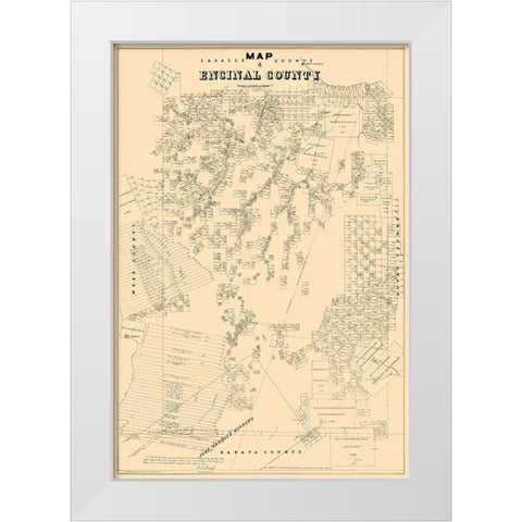 Encinal, Webb Texas - Walsh 1879 White Modern Wood Framed Art Print by Walsh