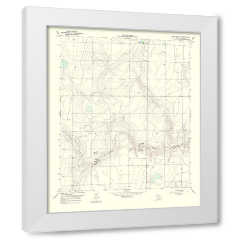 White Deer Southwest Texas Quad - USGS 1967 White Modern Wood Framed Art Print by USGS