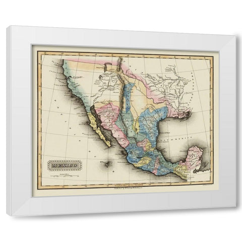 Texas Territory - Lucas 1823 White Modern Wood Framed Art Print by Lucas