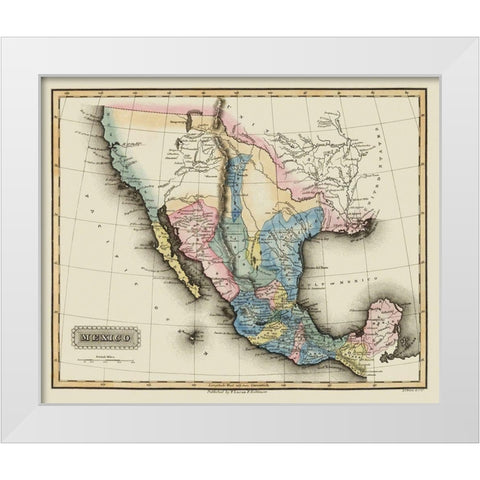 Texas Territory - Lucas 1823 White Modern Wood Framed Art Print by Lucas