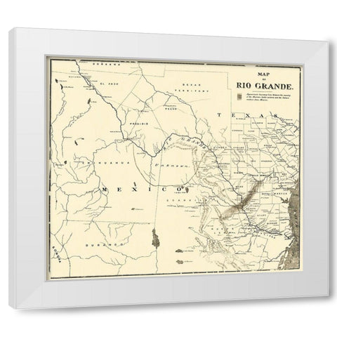 Rio Grande - 1878 White Modern Wood Framed Art Print by Unknown