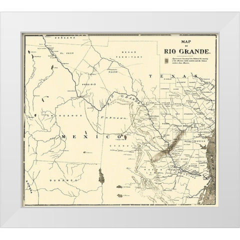 Rio Grande - 1878 White Modern Wood Framed Art Print by Unknown