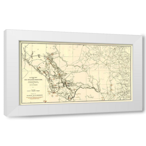 Rio Grande Frontier - Livermore 1883 White Modern Wood Framed Art Print by Livermore