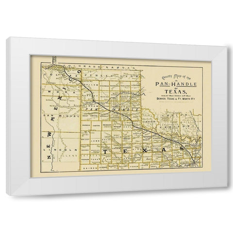 Denver, Texas and Ft Worth Railroad - Northrup White Modern Wood Framed Art Print by Northrup