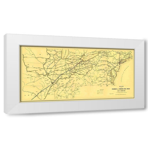 Fremont and Indiana Railroad - Arthur 1858 White Modern Wood Framed Art Print by Arthur