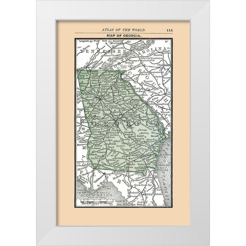Georgia - Alden 1886 White Modern Wood Framed Art Print by Alden