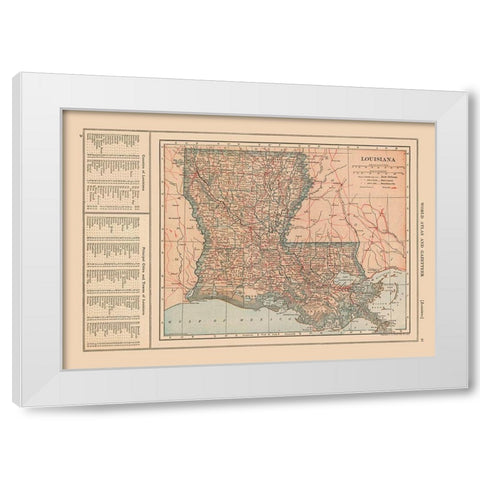 Louisiana - Reynold 1921 White Modern Wood Framed Art Print by Reynold