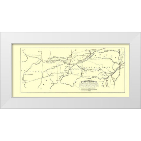 Michigan Southern Railroad Skeleton - Jervis 1850 White Modern Wood Framed Art Print by Jervis