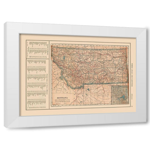 Montana - Reynold 1921 White Modern Wood Framed Art Print by Reynold