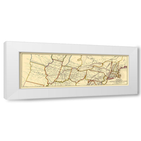 Logansport and Northern Indiana Railroad 1854 White Modern Wood Framed Art Print by McLellan