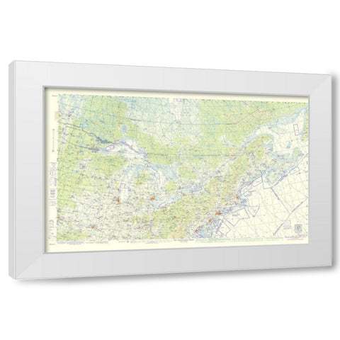 Northeast United States Aeronautical - USAF 1961 White Modern Wood Framed Art Print by USAF