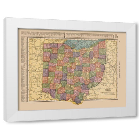 Ohio - Hammond 1910 White Modern Wood Framed Art Print by Hammond
