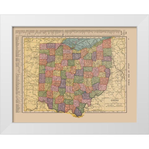 Ohio - Hammond 1910 White Modern Wood Framed Art Print by Hammond