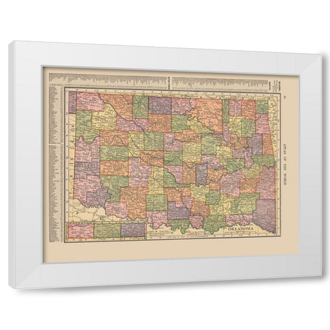 Oklahoma - Hammond 1910 White Modern Wood Framed Art Print by Hammond