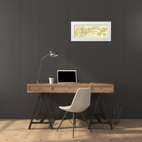 Peru and Indianapolis Railroad - Leefe 1856 White Modern Wood Framed Art Print by Leefe