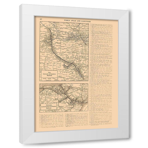 Colorado, Delaware, Lackawanna White Modern Wood Framed Art Print by Reynold
