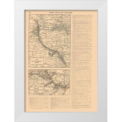 Colorado, Delaware, Lackawanna White Modern Wood Framed Art Print by Reynold