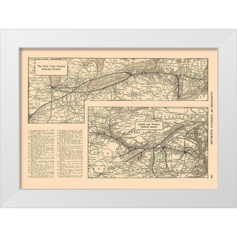 New York Central Railroad, Norfolk - Reynold 1921 White Modern Wood Framed Art Print by Reynold