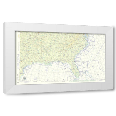 Southeast United States Aeronautical - USAF 1960 White Modern Wood Framed Art Print by USAF