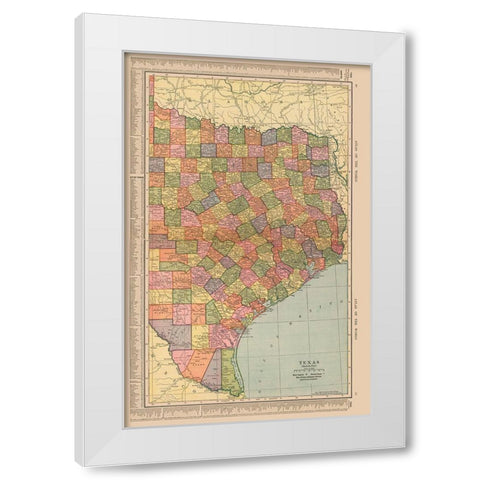 East Texas - Hammond 1910 White Modern Wood Framed Art Print by Hammond