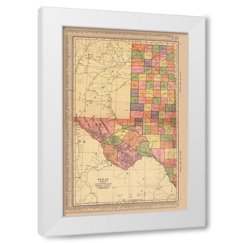 West Texas - Hammond 1910 White Modern Wood Framed Art Print by Hammond