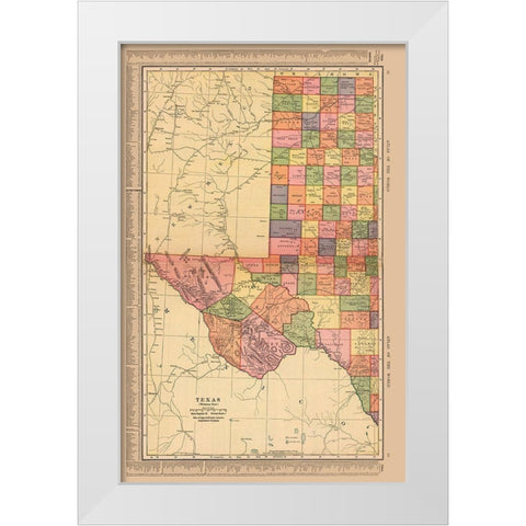 West Texas - Hammond 1910 White Modern Wood Framed Art Print by Hammond