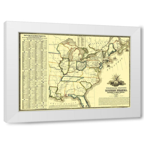 Telegraph Stations United States Canada - Barr White Modern Wood Framed Art Print by Barr