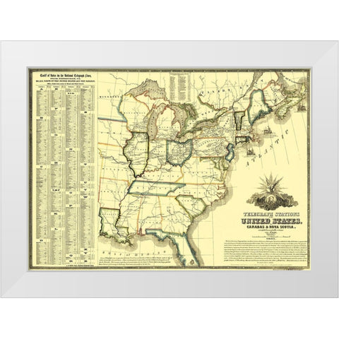 Telegraph Stations United States Canada - Barr White Modern Wood Framed Art Print by Barr
