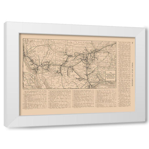 Atchison, Topeka, Santa Fe White Modern Wood Framed Art Print by Reynold