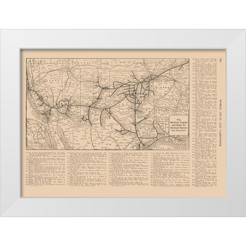Atchison, Topeka, Santa Fe White Modern Wood Framed Art Print by Reynold