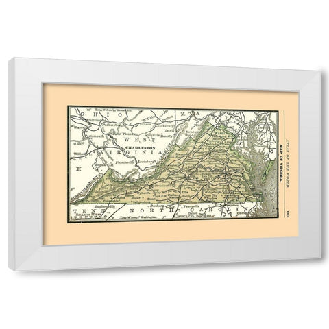 Virginia - Alden 1886 White Modern Wood Framed Art Print by Alden
