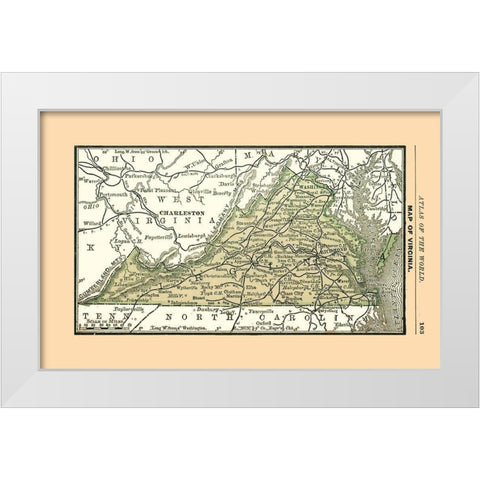 Virginia - Alden 1886 White Modern Wood Framed Art Print by Alden