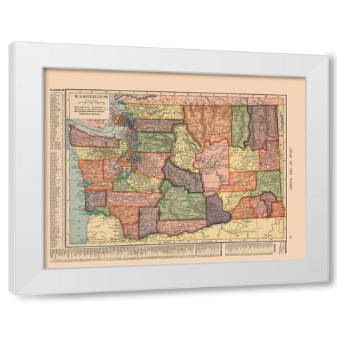 Washington - Hammond 1910 White Modern Wood Framed Art Print by Hammond