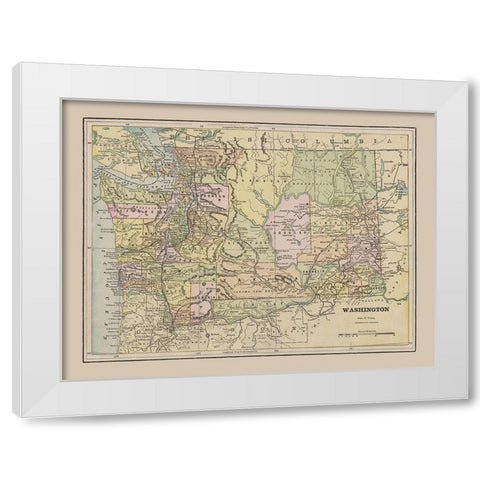 Washington - Cram 1892 White Modern Wood Framed Art Print by Cram