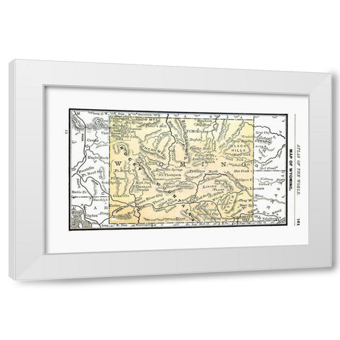 Wyoming - Alden 1886 White Modern Wood Framed Art Print by Alden