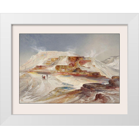Yellowstone National Park Wyoming - Gardnier 1875 White Modern Wood Framed Art Print by Gardnier