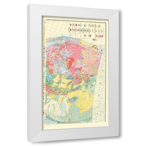 Northwest United States - USGS 1932 White Modern Wood Framed Art Print by USGS