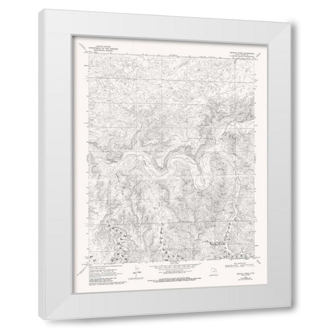 Asphalt Wash Utah Quad - USGS 1968 White Modern Wood Framed Art Print by USGS