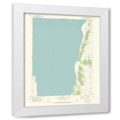 South Bear Lake Utah Quad - USGS 1969 White Modern Wood Framed Art Print by USGS