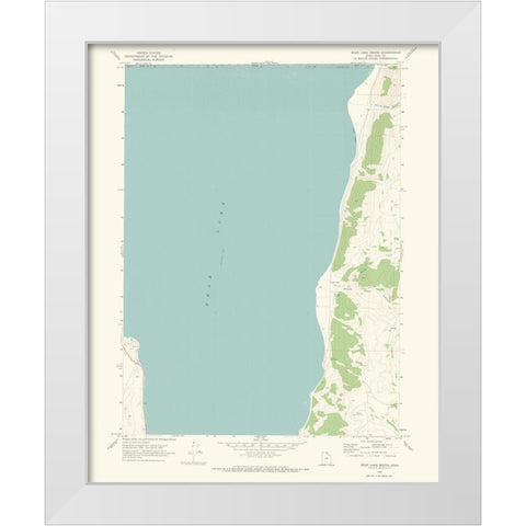 South Bear Lake Utah Quad - USGS 1969 White Modern Wood Framed Art Print by USGS