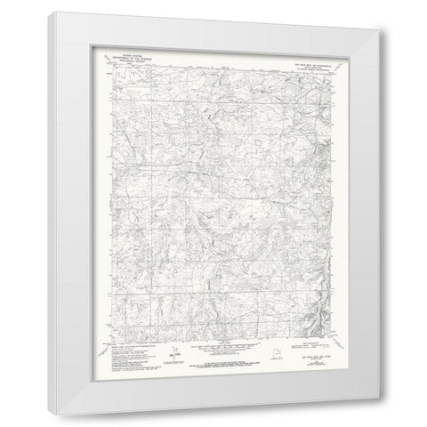 North East Big Pack Mountain Utah Quad - USGS 1968 White Modern Wood Framed Art Print by USGS