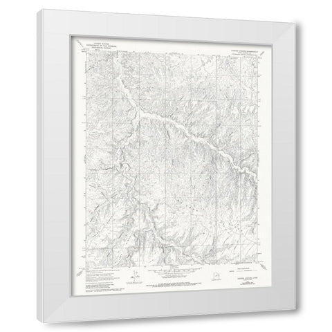 Cooper Canyon Utah Quad - USGS 1966 White Modern Wood Framed Art Print by USGS