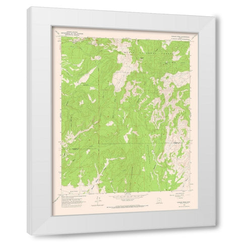 Canaan Peak Utah Quad - USGS 1964 White Modern Wood Framed Art Print by USGS
