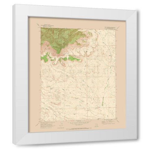 Cisco Springs Utah Quad - USGS 1970 White Modern Wood Framed Art Print by USGS