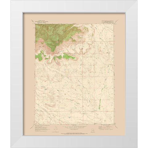 Cisco Springs Utah Quad - USGS 1970 White Modern Wood Framed Art Print by USGS